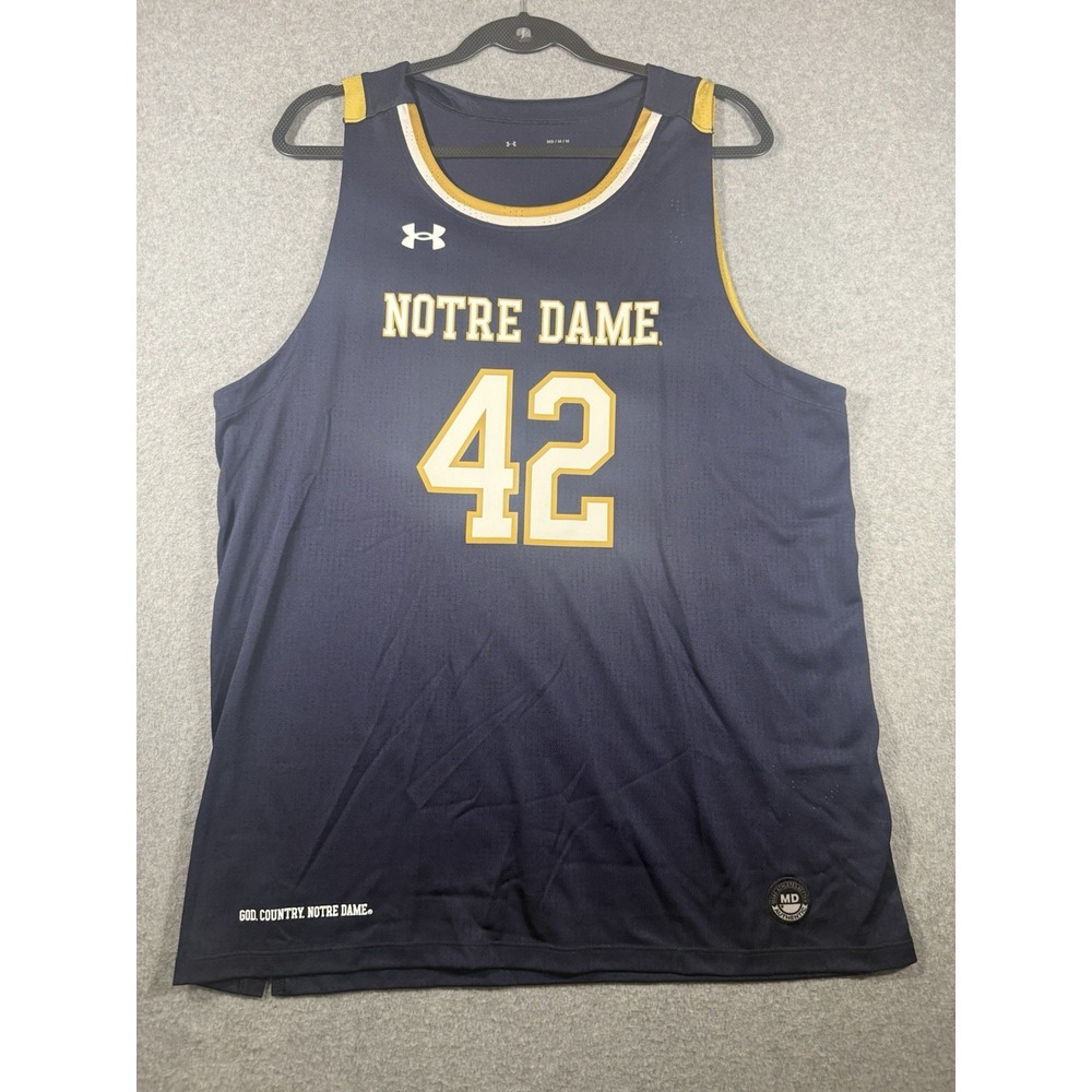 Under Armour Men's #42 Navy Notre Dame Fighting Irish Replica Basketball Jersey